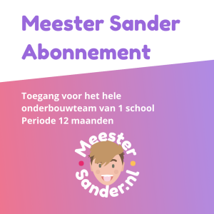 Meester Sander Jaarabonnement -Toegang voor een onderbouwteam - 12 maanden